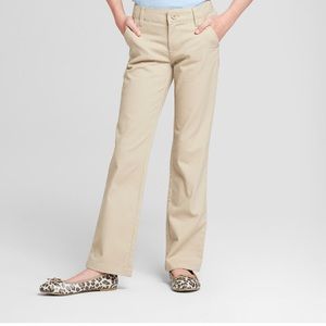 CAT & JACK . Girls ‘bootcut Twill Uniform .